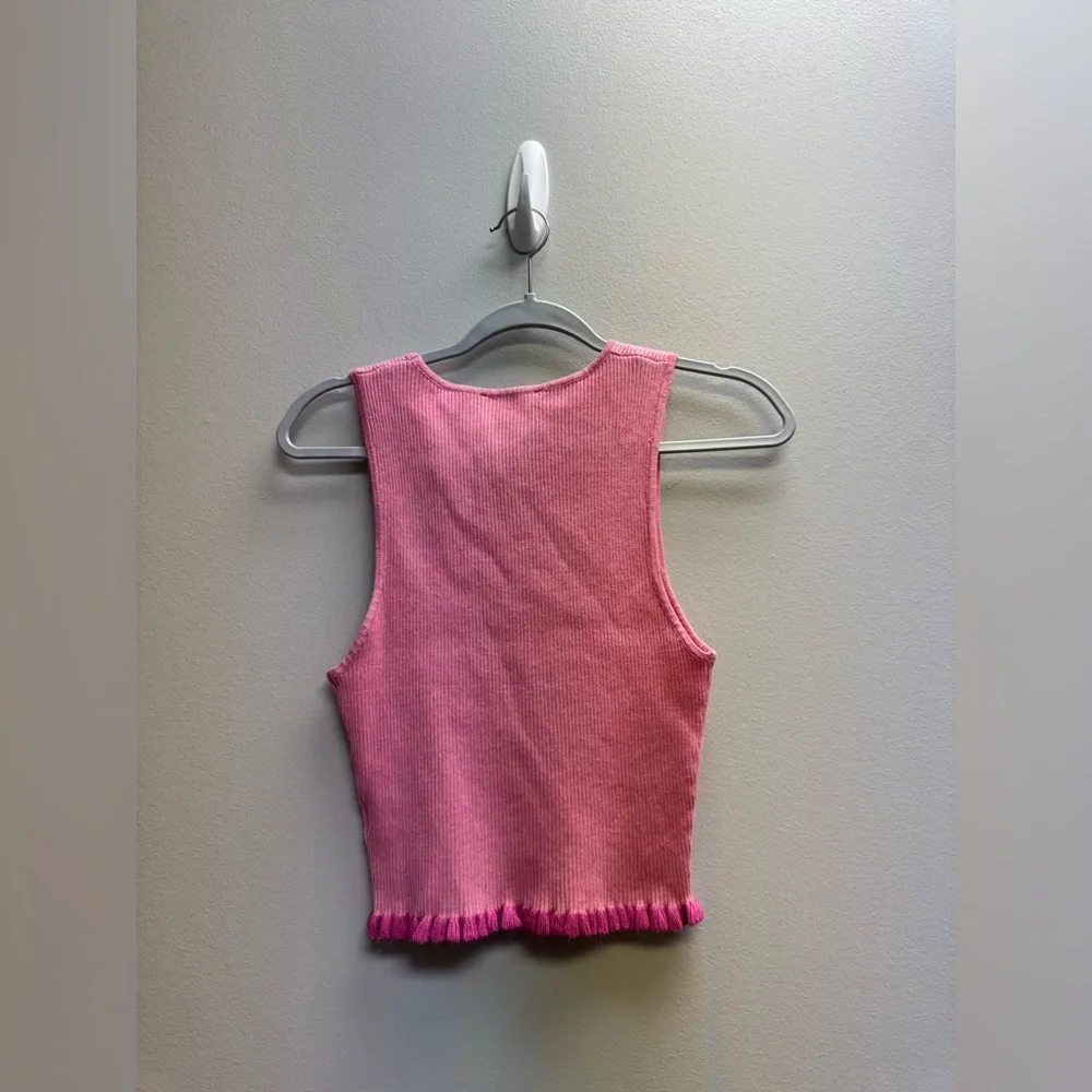 American Threads Fuchsia Ribbed Knit Top - Picture 3 of 3